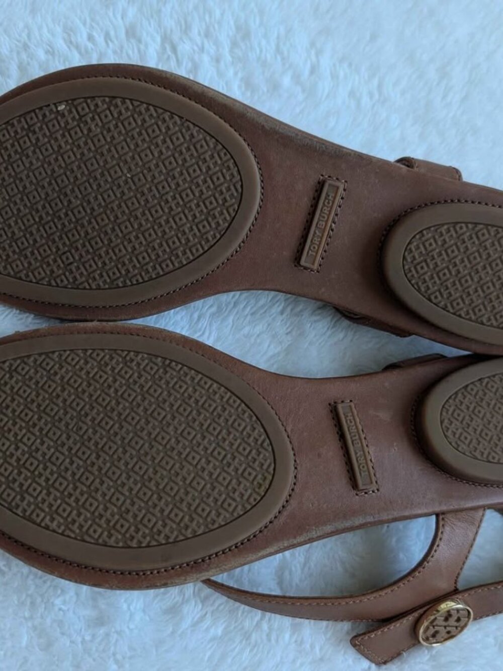 Tory Burch Brown Minne Travel Sandals Women's Size 7 - Picture 2 of 4